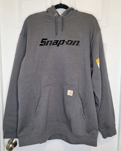 SNAP ON TOOLS CARHARTT EMBROIDERED LOGO GRAY HOODIE SWEATSHIRT PULLOVER MEN'S - Picture 1 of 6