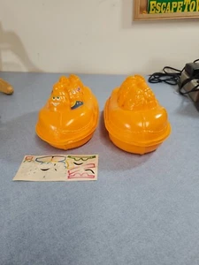 2 Vintage 1986 MCDONALDS Orange McNuggets Boats ‘n Floats HAPPY MEAL BOXES - Picture 1 of 20