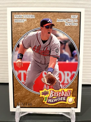 2008 Upper Deck Heroes ~ Brown ~  #9 Mark Teixeira   /149   FREE SHIPPING - Image 1 of 2