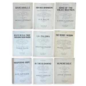 Lot of 9 Jack Mills Publishing Vintage Sheet Music Edition Supreme - Picture 1 of 15