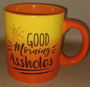 Spencer Gifts Exclusive "Good Morning A**holes" Colorful Large Mug Size 20oz - Picture 1 of 8