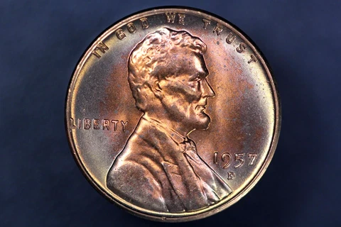 1957 D LINCOLN CENT FRESH FROM AN ORIGINAL COLLECTION-SUPER GEM tone-LOT AA-5732 Cover