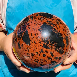 3920g Natural Red Obsidian Quartz Crystal Sphere Ball Reiki Healing KH2054 - Bild 1 von 12
