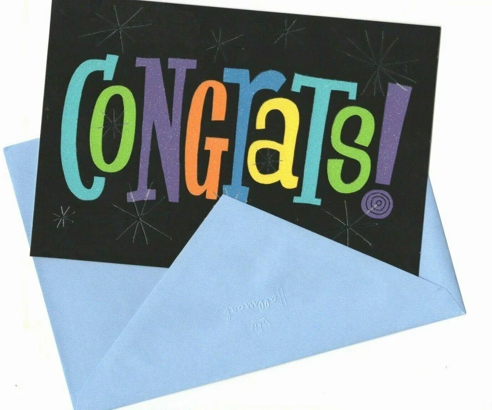 Congrats Congratulations Graduate Graduation Wishes Greeting Card Gift - Image 1 of 4