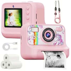 Mini impresora fotográfica instantánea de doble lente HD para niños con tarjeta TF 32G - rosa - Imagen 1 de 10