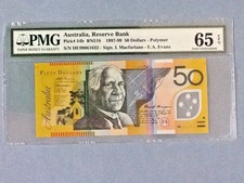 Australia 50 Dollars P-54-B 1997-99  PMG 65 EPQ