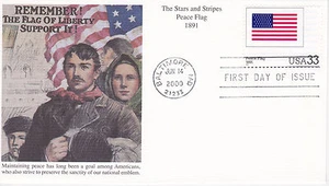 MYSTIC STAMP FDC - 2000 THE STARS AND STRIPES - PEACE FLAG 1891 SCOTT #3403R - Picture 1 of 2