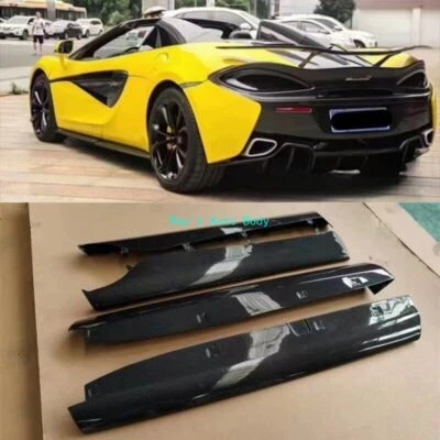 Se adapta a McLaren 540C 570S 570GT faldas laterales de fibra de carbono faldas laterales estilo GT4 Foto 1 de 4