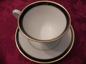 Lenox Oxford Blue Annapolis China cup and saucer Cobalt Blue Great condition - Imagen 1 de 2