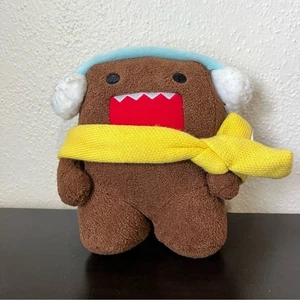 Adorable Brown Domo-Kun Plush keychain Toy with Yellow Scarf - Picture 1 of 5
