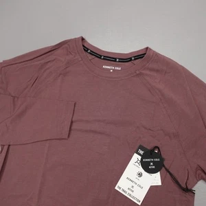 Kenneth Cole Tech Shirt L/S Active Curved Hem Stretch Breathable Slim Fit Size M - Picture 1 of 8