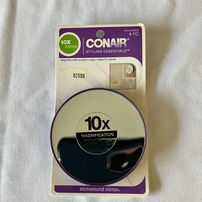 Conair Suction Cup 4” In. Travel Mirror 10x Magnification - Image 1 of 4