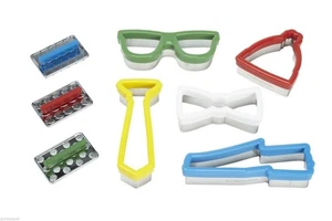 Band Of Outsiders Cookie Cutter & Stamper Set Retro glasses bow tie shoe bell - Picture 1 of 3