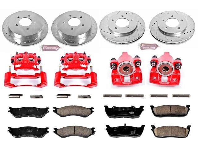 Kit de pastillas de freno delanteras y traseras y rotor para Lincoln Navigator HJ927VF 2000-2002 Foto 1 de 1