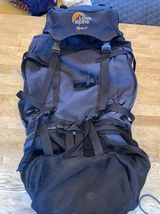 Lowe Alpine Skyline 55 Paralux Airframe Hiking Camping Rucksack Vintage Blk/Ble - Picture 1 of 24