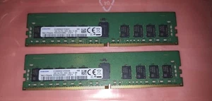 32gb (2x16gb) DDR4 ECC RAM Samsung M393A2G40DB0-CPB Registered 1Rx4 2666V - Bild 1 von 3