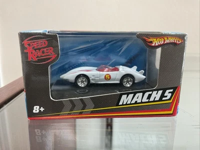 Hot Wheels Speed Racer Mach 5 blanco. Caja de cristal 2008 equipamiento Foto 1 de 4