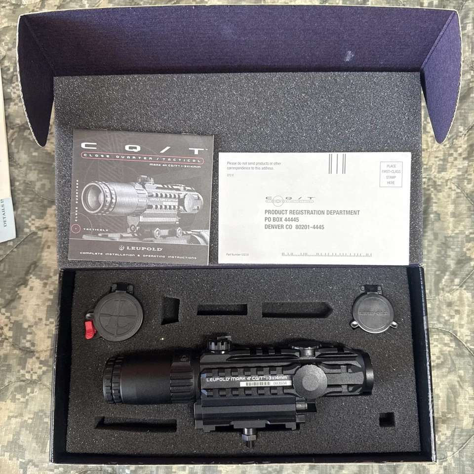 Punto Iluminado Leupold CQ/T Mark 4 1-3x14mm con Montaje y Caja 52155 Ámbar Foto 1 de 4