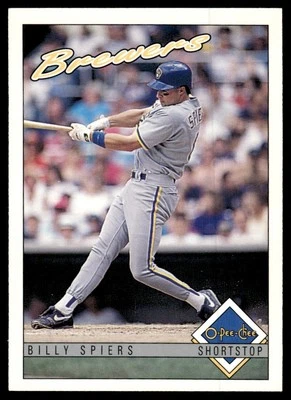1993 O-Pee-Chee ! Billy Spiers Milwaukee Brewers #323 - Image 1 of 2