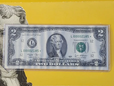 2003 $2 BEP STAR NOTE SAN FRANCISCO DISTRICT "ONLY" 16k PRINTED L00002185* - Image 1 of 4