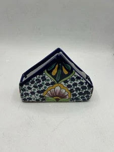 TALAVERA Servietten-/Briefhalter Made In Mexico, SCHILD/Castillo, bleifrei - Volkskunst - Bild 1 von 8