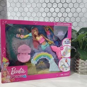 Barbie Dreamtopia Mermaid Nursery Playset Includes Merbaby and Mertoddler - Picture 1 of 15