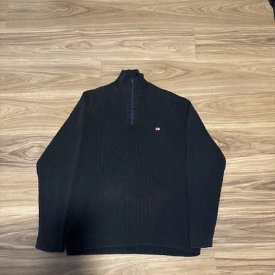 Vintage Y2K  Ralph Lauren Polo Jeans Co 1/4 Zip Knit Blue Sweater Size XL Light - Image 1 of 4