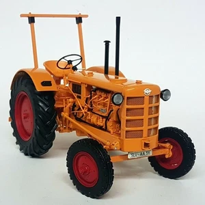 Minichamps 1/18 Hanomag R28 Tractor 1953 Orange Diecast Model Farm - Foto 1 di 9