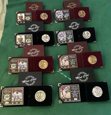 SERIES OF 4-#1 FAVRE #2 SMITH #3 SANDERS #4 MARINO 4 troy oz Silver/Bronze coin - Image 1 of 4