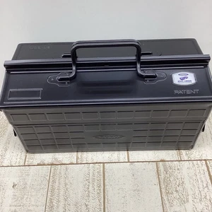 TOYO Cassetta degli attrezzi in acciaio a 2 stadi ST-350 nera 350x160x215 mm 2,6 kg - Foto 1 di 8