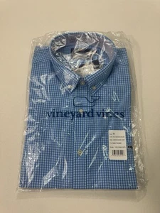 Vineyard Vines Para Hombres Rendimiento Medio Tucker Calce Ajustado Botón Nuevo con Etiquetas Guinga - Imagen 1 de 5