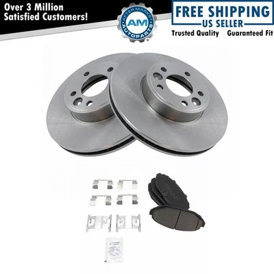 Front Ceramic Brake Pad & Rotor Kit for 98-02 Crown Victoria Town Car - Image 1 of 4