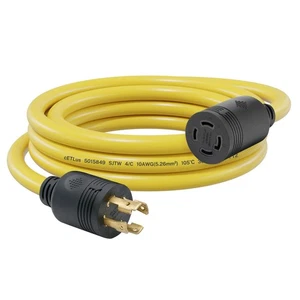 Generator Verlängerungskabel 30 Amp Twist Lock Stecker 12 Fuß, NEMA L14-30P auf L14-30R - Bild 1 von 7