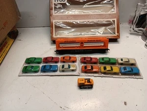 Tyco HO Scale Trailer Train Auto Rack Car with 12 Autos / Bulldozer #349 - Picture 1 of 4