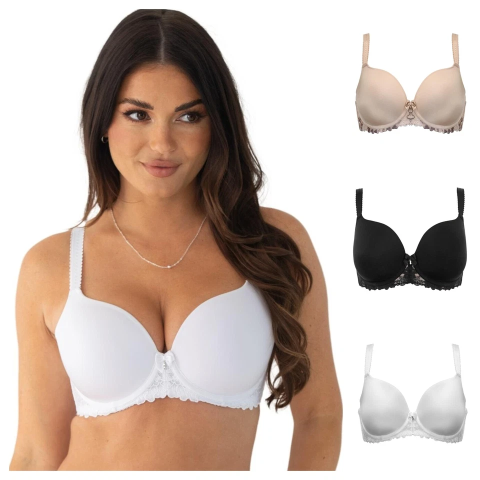 Pour Moi Sofia Bra Padded Underwired Moulded Womens Everyday T-Shirt Bras 3837 - Image 1 of 1