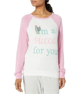 P.J. Salvage Womens I'm A Succa For You Pajama Sweater - Picture 1 of 3