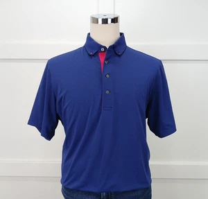 GREYSON Polo Shirt Men's Size XL Blue Striped Golf Stretch Performance - Picture 1 of 6