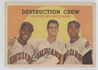 1959 Topps Destruction Crew Minnie Minoso Rocky Colavito Colovito Larry Doby HOF - Image 1 of 2