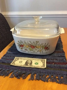 Vintage, ausgezeichnete Corning Ware 5 Liter Kasserolle - "Gewürz des Lebens" Design - 6 Pfund 12 Unzen - Bild 1 von 12