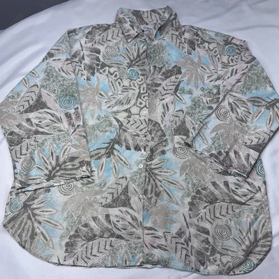 California Connections Vintage Leaf Shirt Womens Large Coastal Cruise Grandma - Image 1 of 4