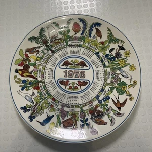 Boxed Wedgwood Kalenderteller sechste Serie '1976' - Robin Design - Bild 1 von 7