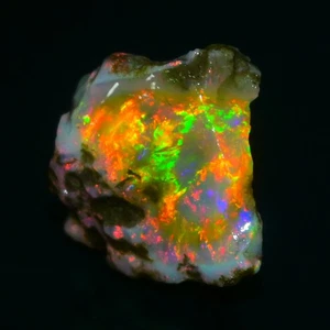 Atemberaubender Äthiopischer Opal grob 25,00 Karat großes Opal Präparat Naturopal roh - Bild 1 von 11