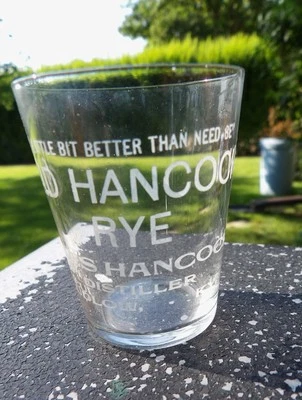 LUDLOW KENTUCKY EARLY 1900's JAMES HANCOCK RYE WHISKEY DISTILLER CO. SHOT GLASS - Image 1 of 4