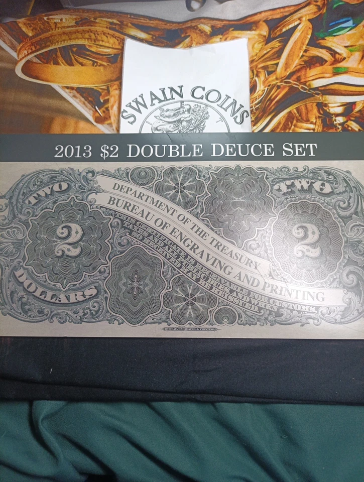 2013 $2 Double Deuce Set Federal Reserve Note San Francisco Kansas City UNC FRN - Image 1 of 4