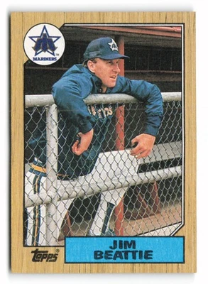 1987 Topps #117 Jim Beattie Seattle Mariners - Image 1 of 2