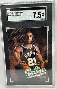 1997-98 Fleer Ultra TIM DUNCAN #131 RC Spurs HOF Rare NM+ SGC 7.5, Sweet Card!! - Picture 1 of 2