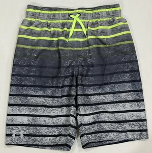 Under Armour UA Boys Striped Swim Trunks Size Large 14-16 in EC - Picture 1 of 5