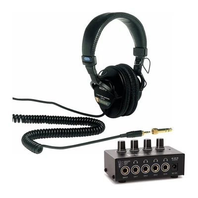 Sony MDR7506 Folding Professional Closed Ear Headphones Bundle CLASSIC Studio - Image 1 of 4