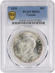 1939 Canada 1 Dollar KM38 MS63 PCGS - Picture 1 of 2
