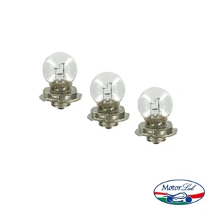 3 x LAMPADINA P26S (12V 20W) ALOGENO BIANCA FARO ANTERIORE Vespa Scooter Moto - Foto 1 di 1